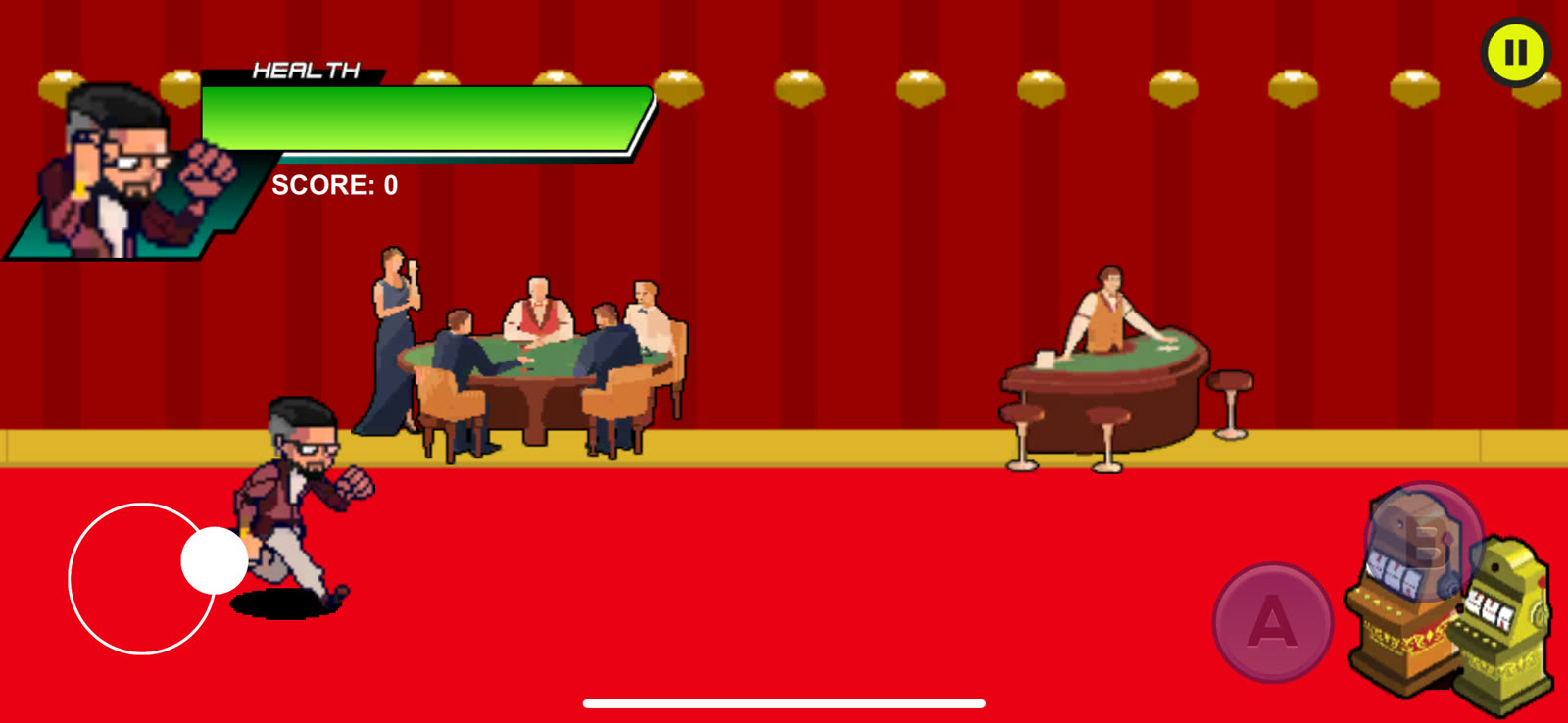 Capture du jeu Jojo Boy contre les Croupiers Zombies, développé pour l'album de Sadek